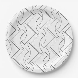 Prato De Papel Padrão Geométrico Moderno e Tendência