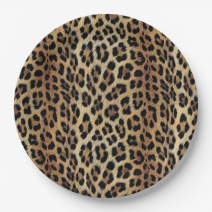 Prato De Papel Padrão leopardo, tigre, pele leopardo, moda,