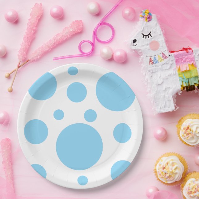 Prato De Papel Padrão moderno do Bolinhas (Festa)