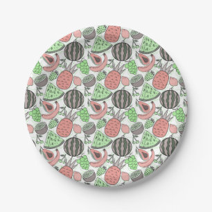 Prato De Papel padrão uniforme de fruta padrão da superfície