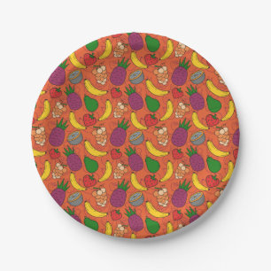 Prato De Papel padrão uniforme de fruta Padrão da superfície da