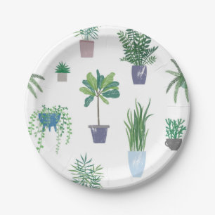 Prato De Papel Padrão vegetal