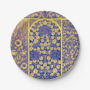 Prato De Papel Padrão Vintage Decorative Botanical Art Nouveau