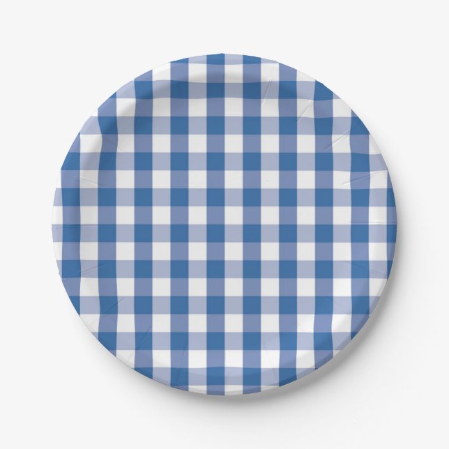 Prato De Papel Padrão xadrez (Frente)