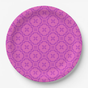 Prato De Papel Padrões de tapeçaria do Welsh, Placa de Papel Rosa