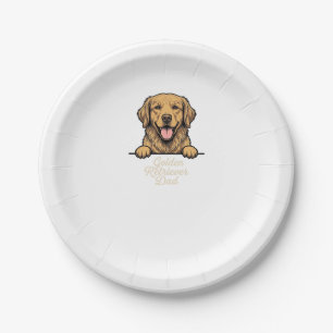 Prato De Papel Pai Golden Retriever Gravação Antiga