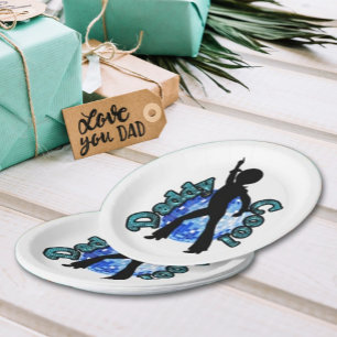 Prato De Papel Pai Legal Dança de Disco Papelão no Dia Pai