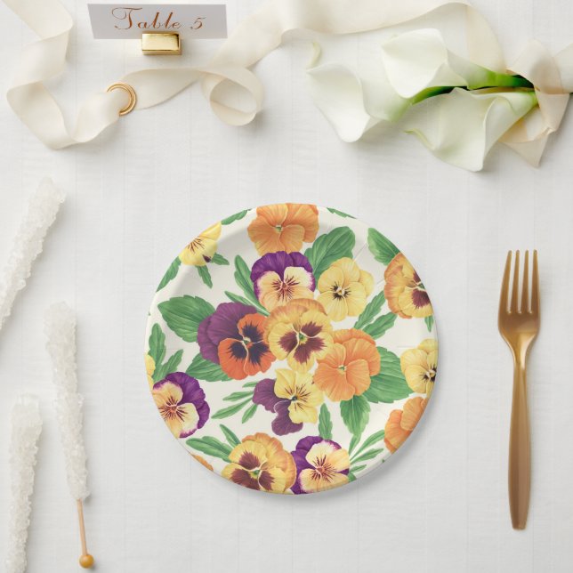 Prato De Papel Painéis em branco desligado (Casamento)