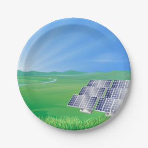 Prato De Papel Painel Solar Ecológico Paisagem