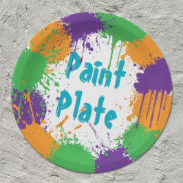 Prato De Papel Painting Party Kids Birthday Paint Plate