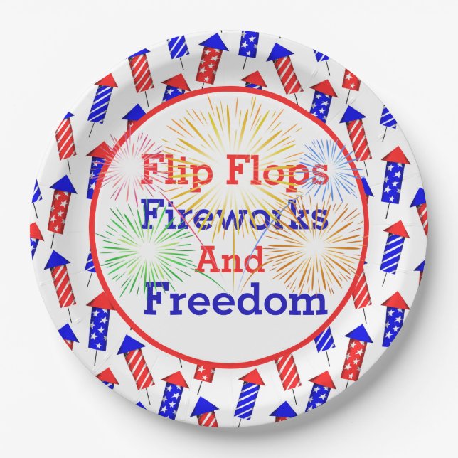 Prato De Papel País Quarto De Julho (Frente)