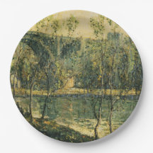 Paisagem com Rio e Ponte: Primavera Morning