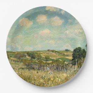 Prato De Papel Paisagem de campo (por Alfred Sisley)