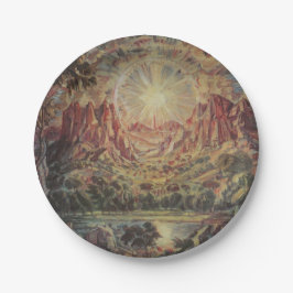 Prato De Papel Paisagem de montanha (por Konstantin Bogaevsky)