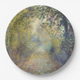 Prato De Papel Paisagem na floresta (por Pierre-Auguste Renoir)