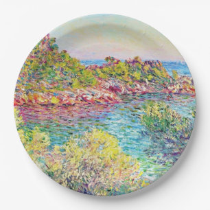 Prato De Papel Paisagem perto de Monte Carlo (por Claude Monet)