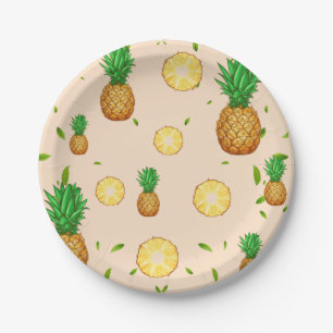 PRATO DE PAPEL PÁLCULO TROPICAL DE APARELHO DE FRUTA DE VERÃO