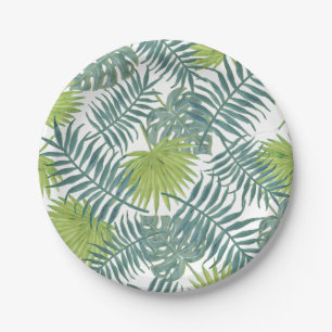 Prato De Papel Palma de praia tropical deixa a arte gráfica