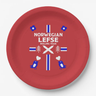 Prato De Papel Pão De Esquerda Norueguês
