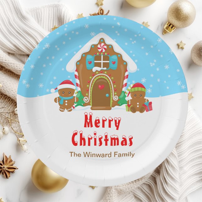 Prato De Papel Pão-de-gengiva Partido Brilhante Azul e Vermelho (Criador carregado)