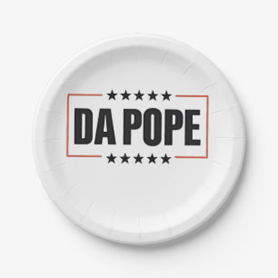 Prato De Papel Papa Leão XIV Igreja Cristã Da Papa
