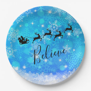 Prato De Papel Papai Noel e sua Rebelde Voadora - Acredite