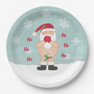 Prato De Papel Papai noel impertinente feito sob encomenda bonito