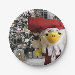 Prato De Papel Papai Noel Pato Danny.  