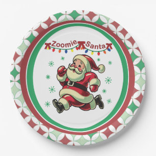 Prato De Papel Papai Noel Zoomie Natal