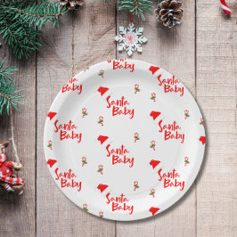 Prato De Papel Papais noeis Chá de fraldas de inverno