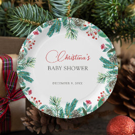 Prato De Papel Papais noeis de Natal Neutro em Gênero do Bebê