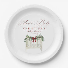 Prato De Papel Papais noeis Elegantes Modernos e Bonitos Chá de f