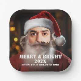 Prato De Papel Papais noeis instantâneos! Apenas adicione seu ros