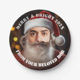 Prato De Papel Papais noeis instantâneos! Apenas adicione seu ros