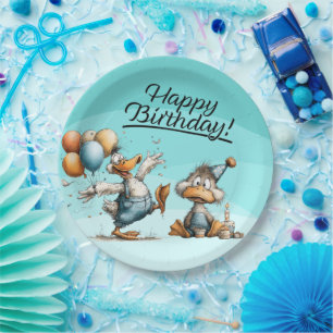 Prato De Papel Papéis de Aniversário de Cartoon Pato