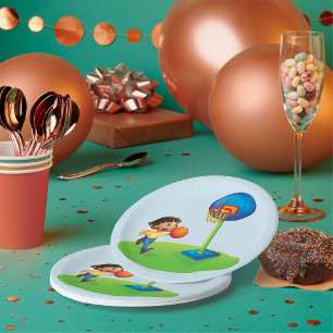 Prato De Papel Papéis de basquetebol