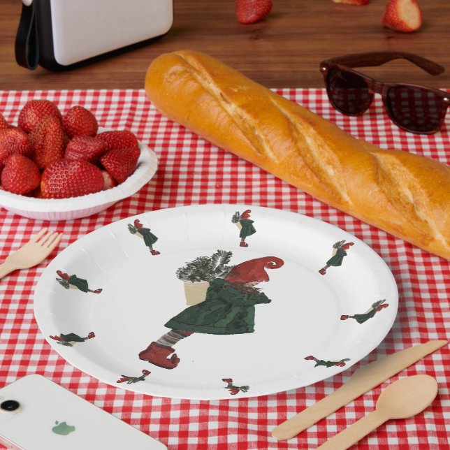 Prato De Papel Papéis de Natal - Anel na Alegria (Piquenique)