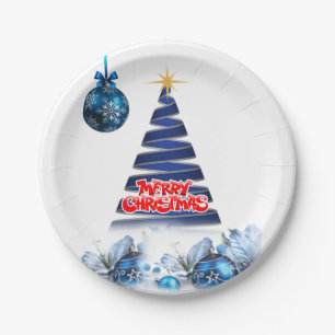 Prato De Papel Papéis de Natal, Feliz Natal