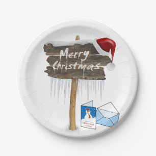 Prato De Papel Papéis de Natal, Feliz Natal