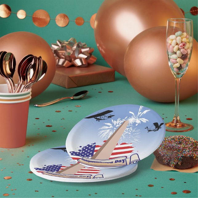 Prato De Papel Papéis para o Dia da Independência (Criador carregado)