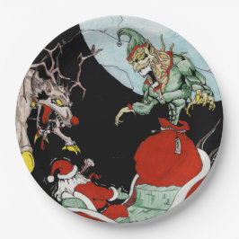 Prato De Papel Papéis personalizados de pesadelo de Natal