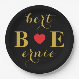 Prato De Papel Papéis Românticos de Sinais de Coração Caiem em Am