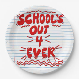 Prato De Papel Papel Avulso School’s Out Forever