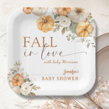Papel Boho de Chuveirinho de Bebê Abóbora de Outon