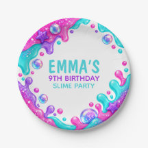 Papel Colorido de Aniversário com Slime Gosmento