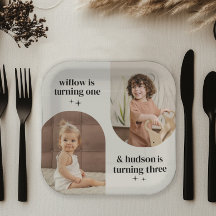 Papel de Aniversário Conjunto de Foto em Arco Dupl