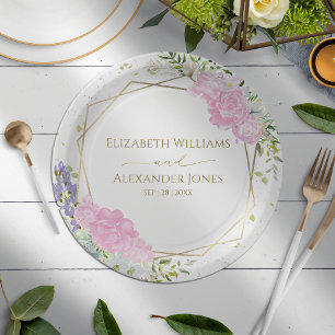 Prato De Papel Papel de Casamento de primavera Plata Coloração de