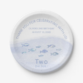 Prato De Papel Papel de festa de aniversário de segundo de peixe