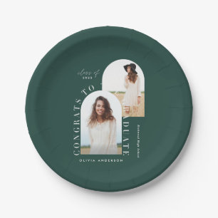 Prato De Papel Papel de graduação geométrico em arco fotográf