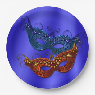 Prato De Papel Papel de mascarada Máscaras para Partes 9"